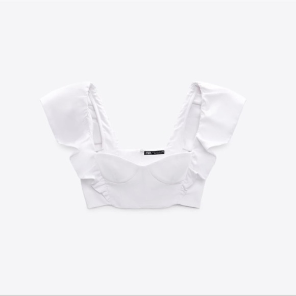 Zara Voluminous Poplin top - Picture 5 of 7